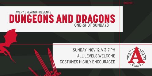  Dungeons and Dragons One-Shot Sunday